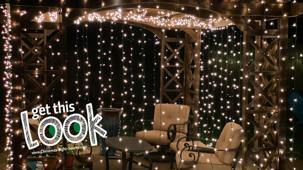 Get This Look: Curtain Lights Make Magical Backyard Pergola