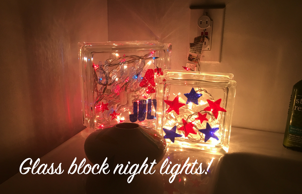 Patriotic Glass Blocks