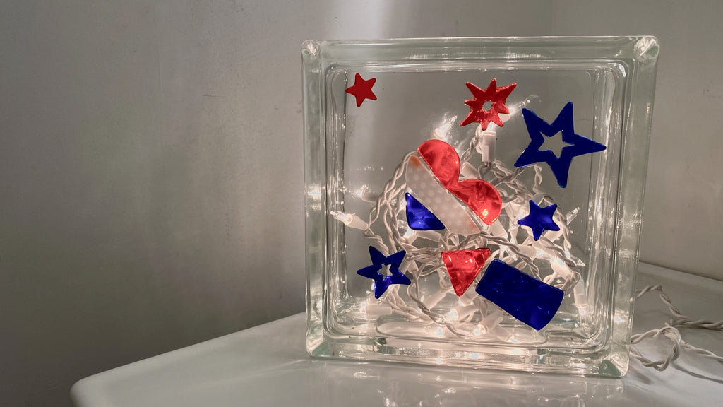 5-Minute Project: 4th of July Glass Block