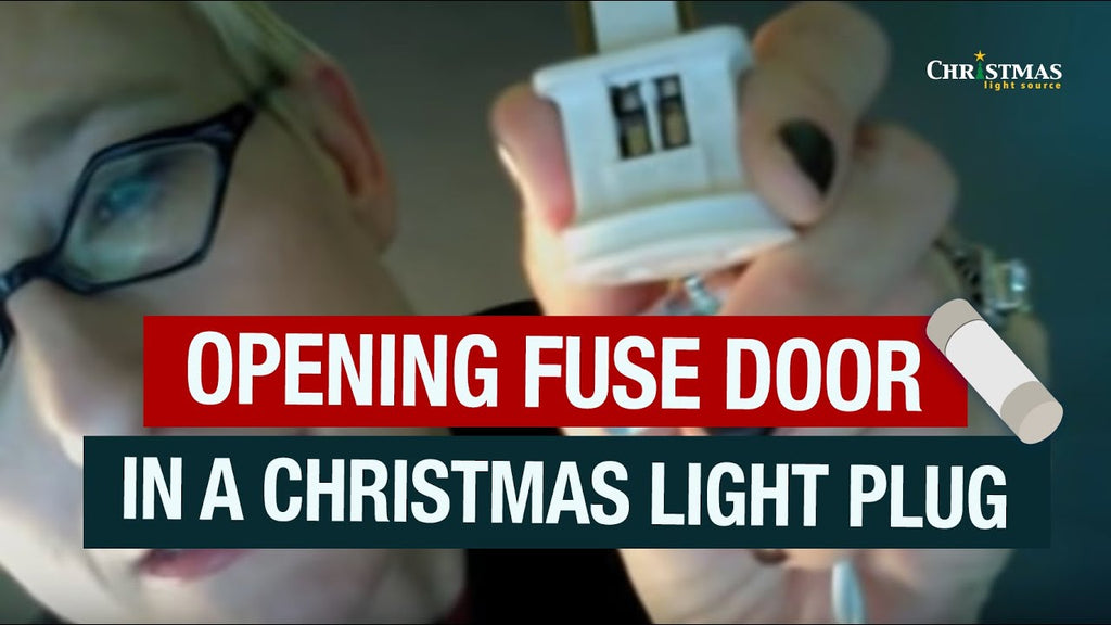 Opening Fuse Door in a Christmas Light Plug