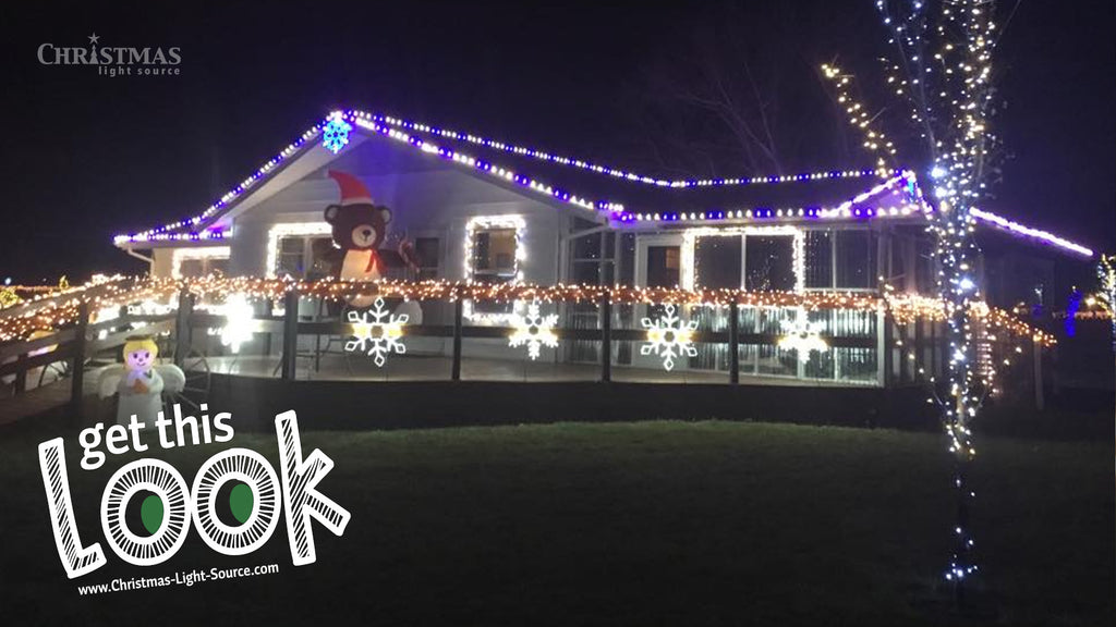 Get this Look: Using LED lights strings and Cords/Bulbs for their Christmas Lights Display