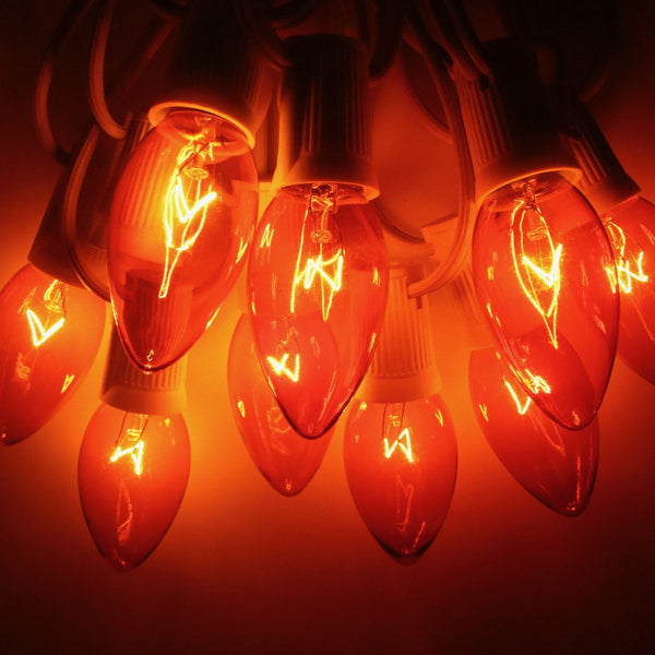 Orange Glass Bulbs