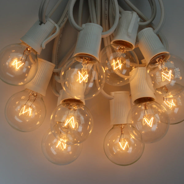 G40 Glass Globe Bulbs, E17 Bases