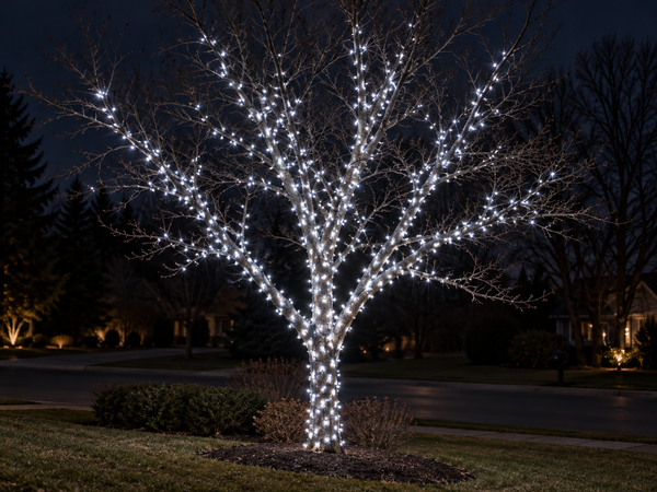 Pure and Natural Pure White LED Christmas Lights