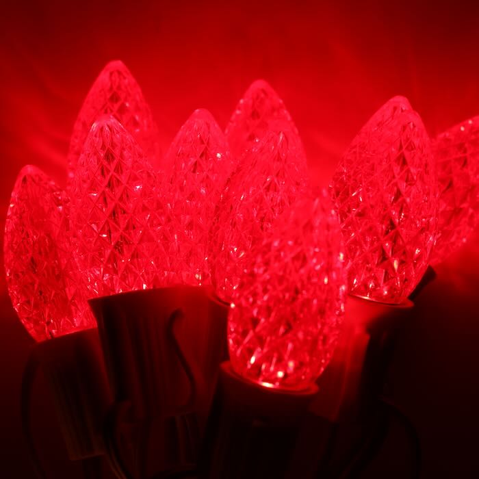 C8 Red LED Bulbs E17 Bases (SMD) (25 Pack)
