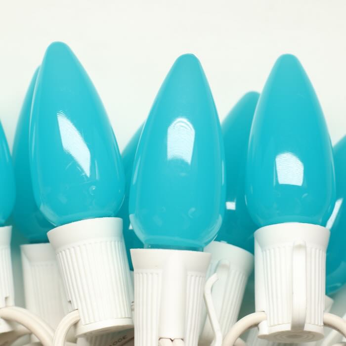 Illuminance™ C9 Teal Opaque LED Bulbs E17 Bases (SMD) (25 Pack)