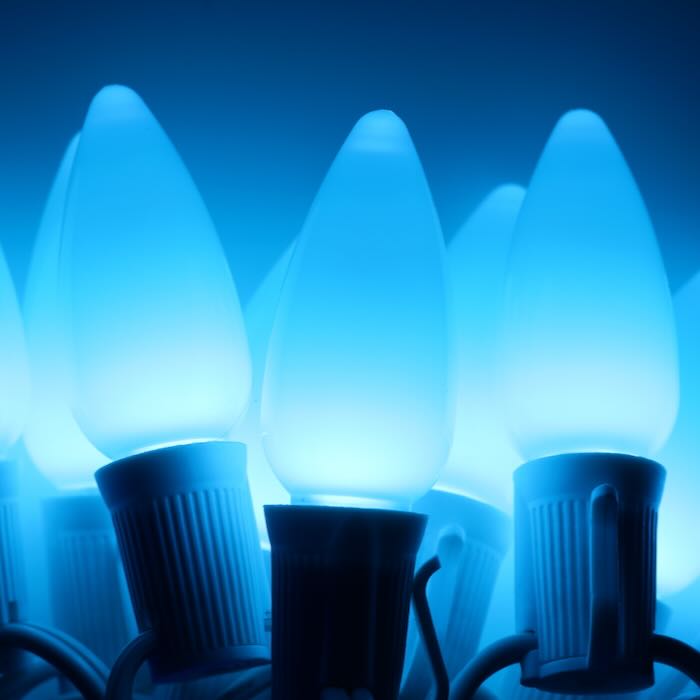 Illuminance™ C9 Teal Opaque LED Bulbs E17 Bases (SMD) (25 Pack)