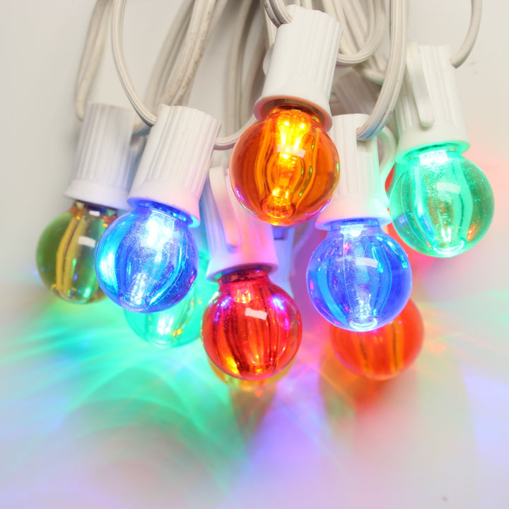 Led Lights Smooth Minleon G30 Multicolor Smooth LED (SMD) Bulbs E12 Bases (25 Pack ...