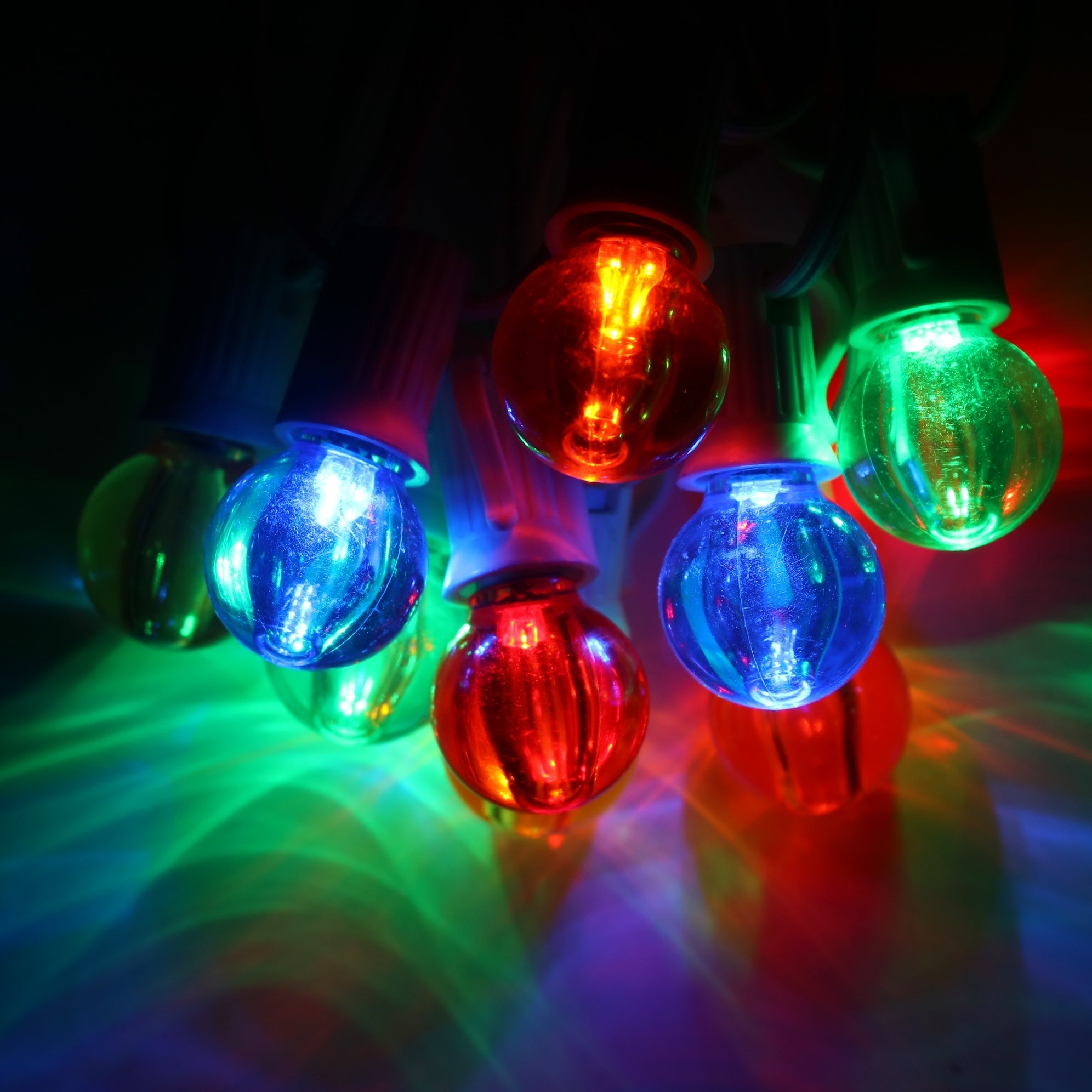 Minleon G30 Multicolor Smooth LED (SMD) Bulbs E12 Bases (25 Pack ...