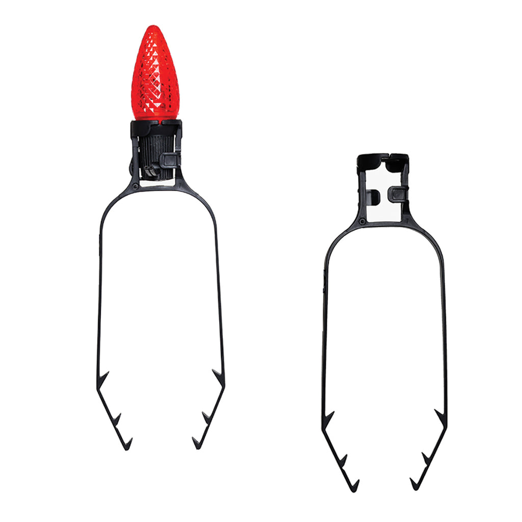 12 Clip PortaLuce Per Casco - Ganci Per Frontali In Plastica Nera Per Caschi Con Bordo Stretto