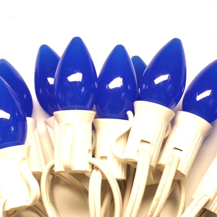 Illuminance™ C7 Blue Opaque LED Bulbs E12 Bases (SMD) (25 Pack)