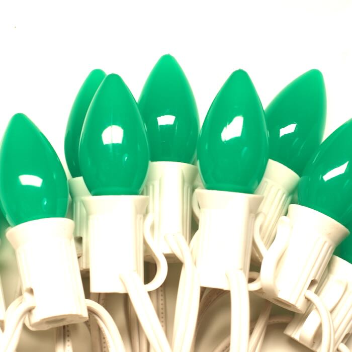 Illuminance™ C7 Green Opaque LED Bulbs E12 Bases (SMD) (25 Pack)