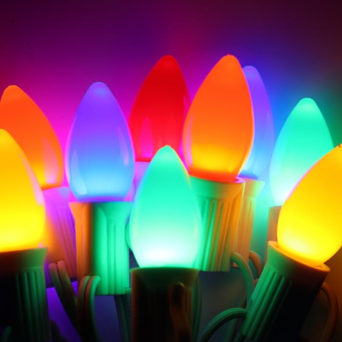 Illuminance™ C7 Multicolor Opaque LED Bulbs E12 Bases (SMD) (25 Pack)