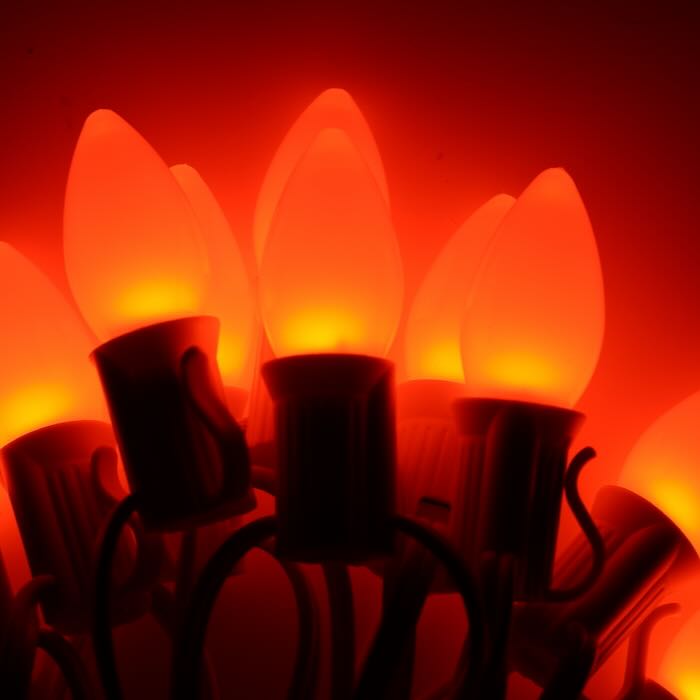 Illuminance™ C7 Orange Opaque LED Bulbs E12 Bases (SMD) (25 Pack)