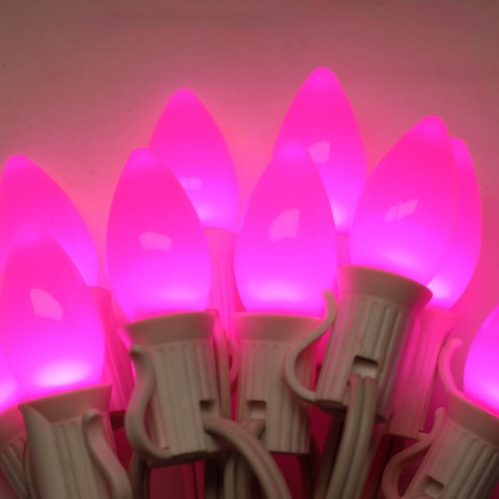 Illuminance™ C7 Pink Opaque LED Bulbs E12 Bases (SMD) (25 Pack ...