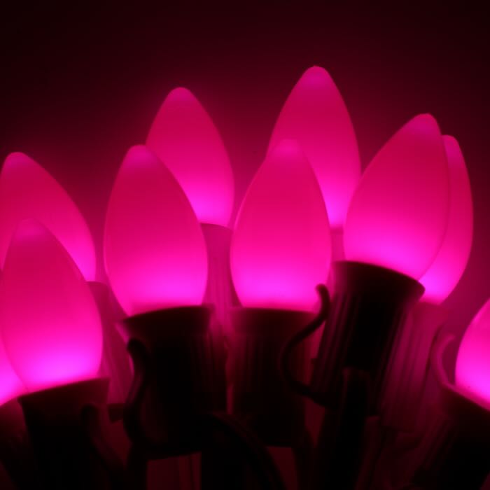 Illuminance™ C7 Pink Opaque LED Bulbs E12 Bases (SMD) (25 Pack ...