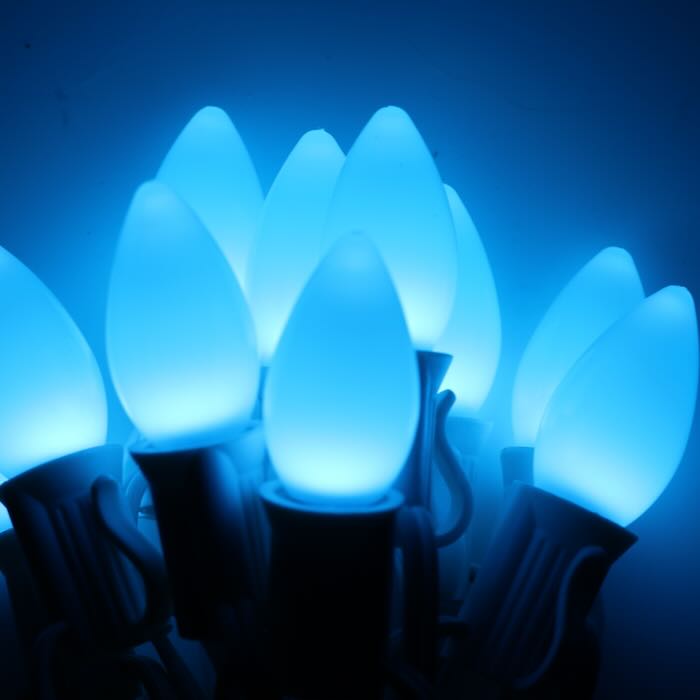 Illuminance™ C7 Teal Opaque LED Bulbs E12 Bases (SMD) (25 Pack)