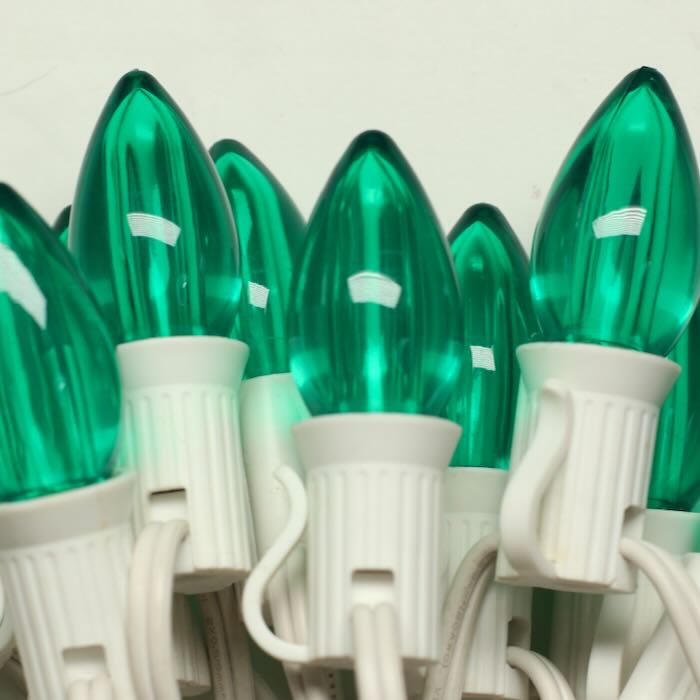 Illuminance™ C7 Green Smooth LED Bulbs E12 Bases (SMD) (25 Pack)