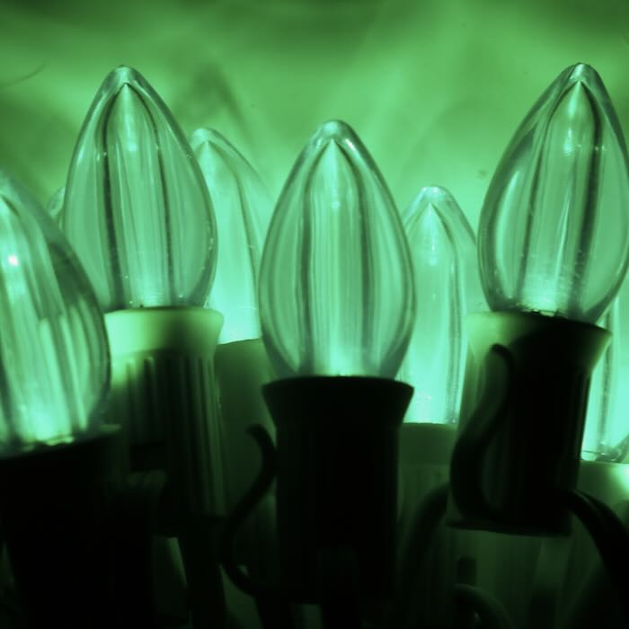 Illuminance™ C7 Green Smooth LED Bulbs E12 Bases (SMD) (25 Pack)