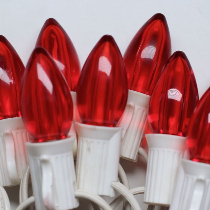 Illuminance™ C7 Red Smooth LED Bulbs E12 Bases (SMD) (25 Pack)