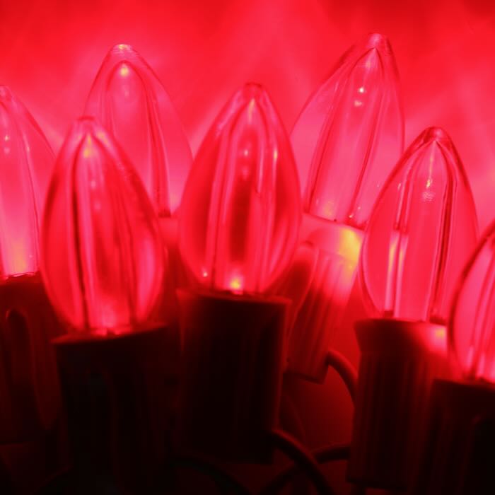 Illuminance™ C7 Red Smooth LED Bulbs E12 Bases (SMD) (25 Pack)