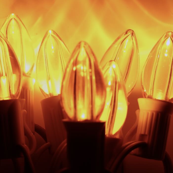 Illuminance™ C7 Yellow Smooth LED Bulbs E12 Bases (SMD) (25 Pack)