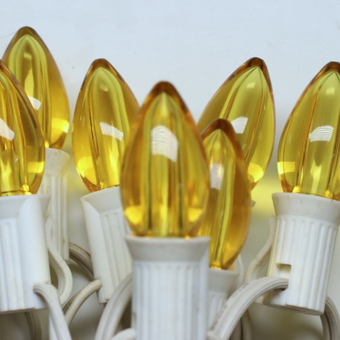 Illuminance™ C7 Yellow Smooth LED Bulbs E12 Bases (SMD) (25 Pack)