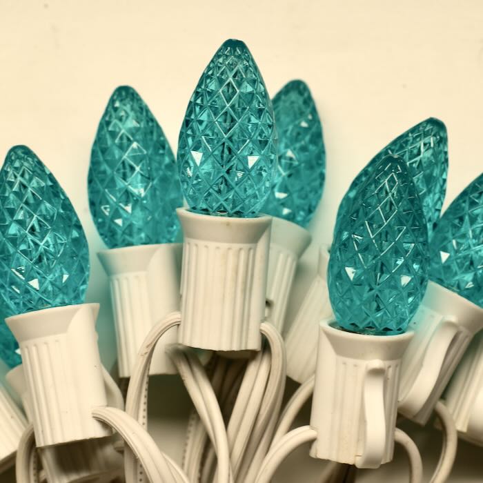 Illuminance™ C7 Teal Twinkle LED Bulbs E12 Bases (SMD) (25 Pack)