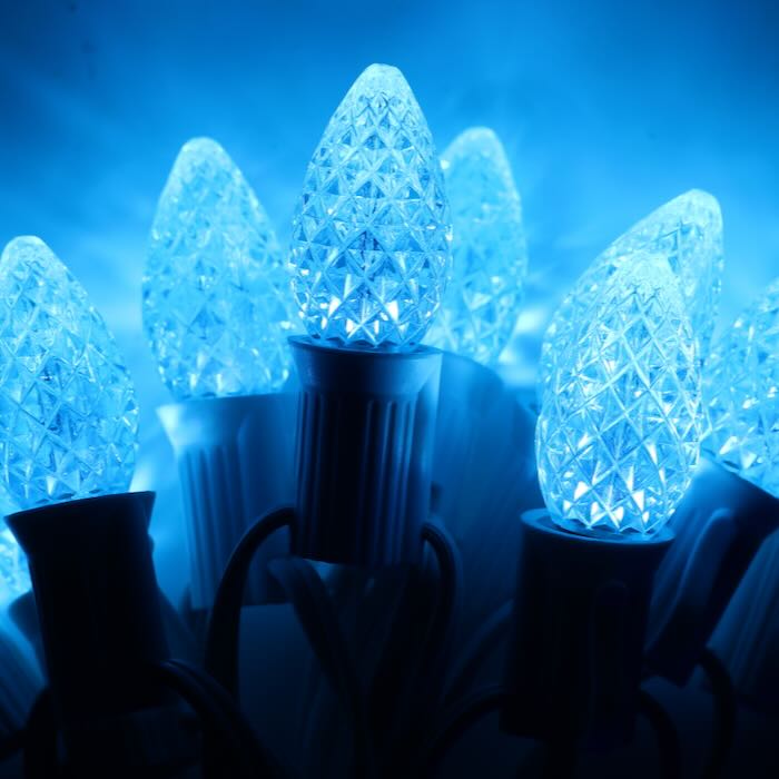 Illuminance™ C7 Teal Twinkle LED Bulbs E12 Bases (SMD) (25 Pack)