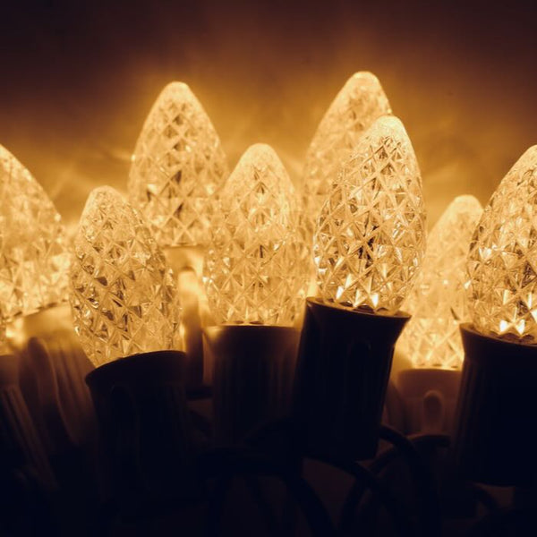 C7 Warm White LED Bulbs E12 Bases (25 Pack) | TwinkleBrite™