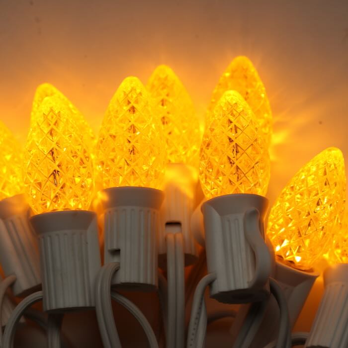 Illuminance™ C7 Yellow Twinkle LED Bulbs E12 Bases (SMD) (25 Pack)