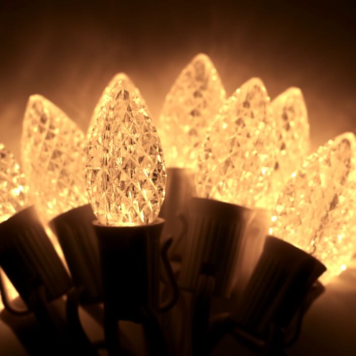 TwinkleBrite™ C8 Pure White LED Bulbs E17 Bases (25 Pack)