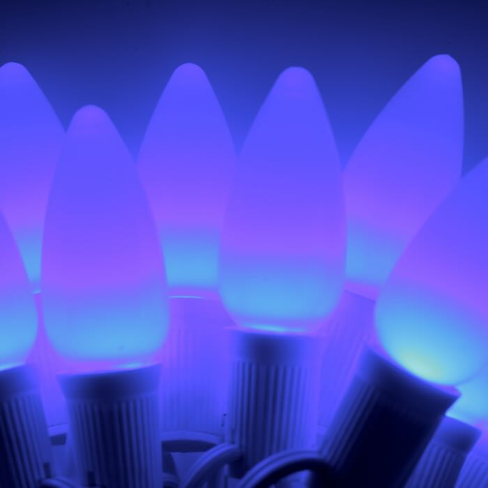 Illuminance™ C9 Blue Opaque LED Bulbs E17 Bases (SMD) (25 Pack)