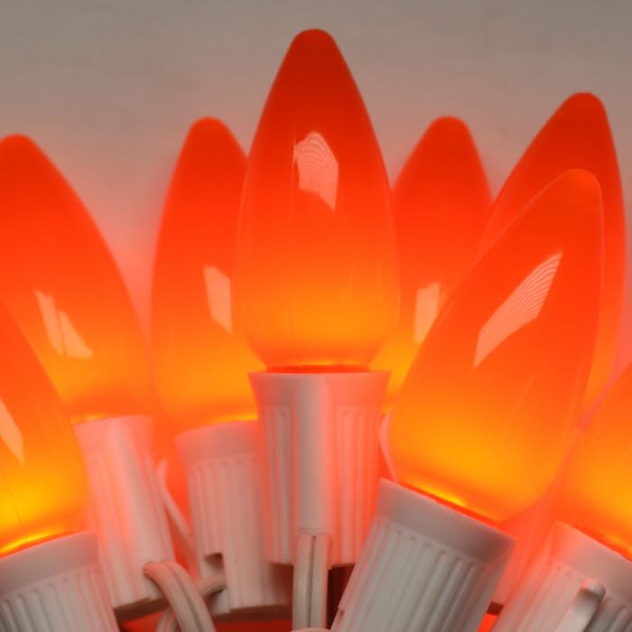 Illuminance™ C9 Orange Opaque LED Bulbs E17 Bases (SMD) (25 Pack)