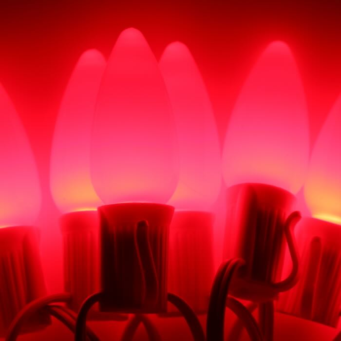 Illuminance™ C9 Pink Opaque LED Bulbs E17 Bases (SMD) (25 Pack)