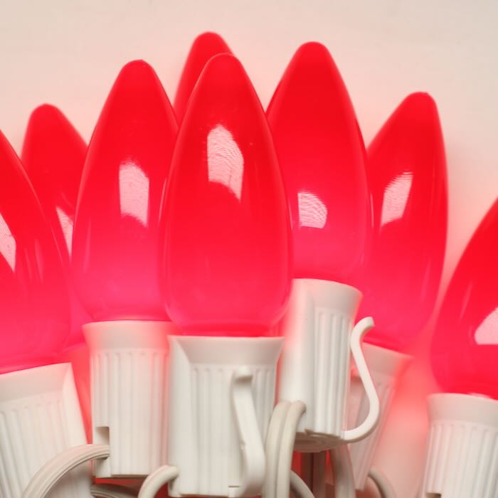 Illuminance™ C9 Red Opaque LED Bulbs E17 Bases (SMD) (25 Pack)