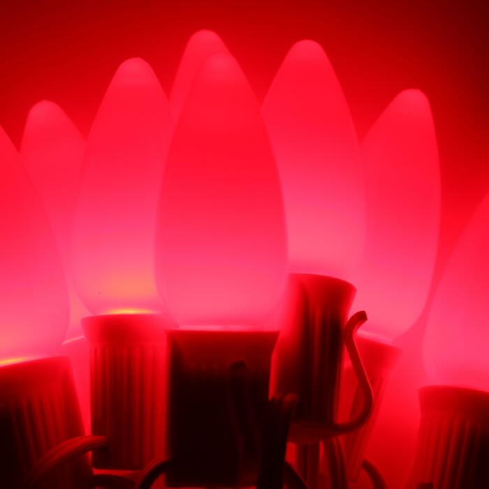Illuminance™ C9 Red Opaque LED Bulbs E17 Bases (SMD) (25 Pack)