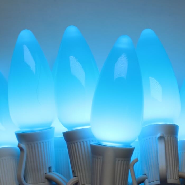 Illuminance™ C9 Teal Opaque LED Bulbs E17 Bases (SMD) (25 Pack)