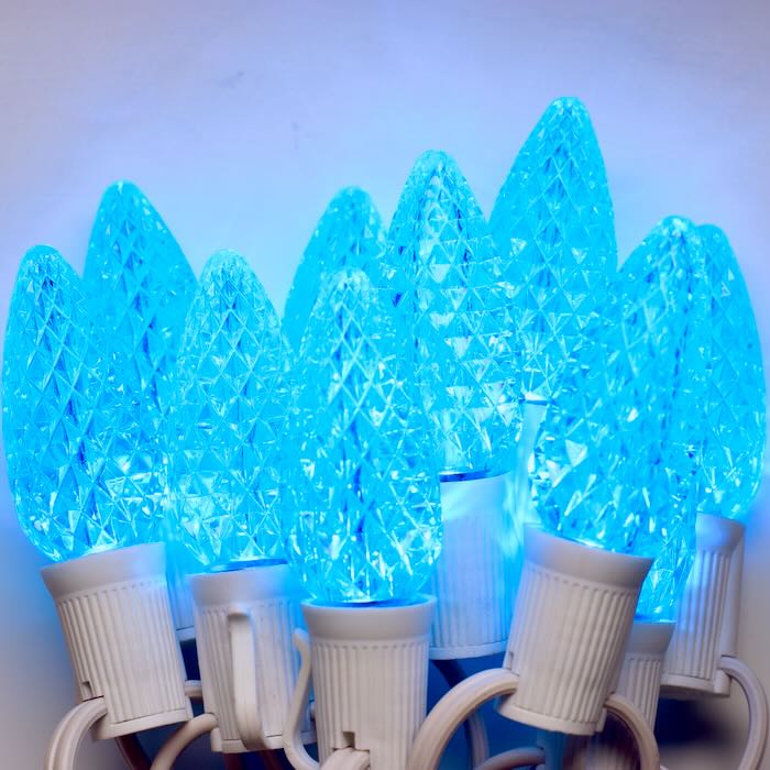 Illuminance™ C9 Teal Twinkle LED Bulbs E17 Bases (SMD) (25 Pack)