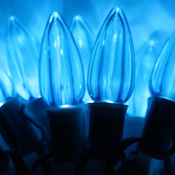 Illuminance™ C9 Teal Smooth LED Bulbs E17 Bases (SMD) (25 Pack)