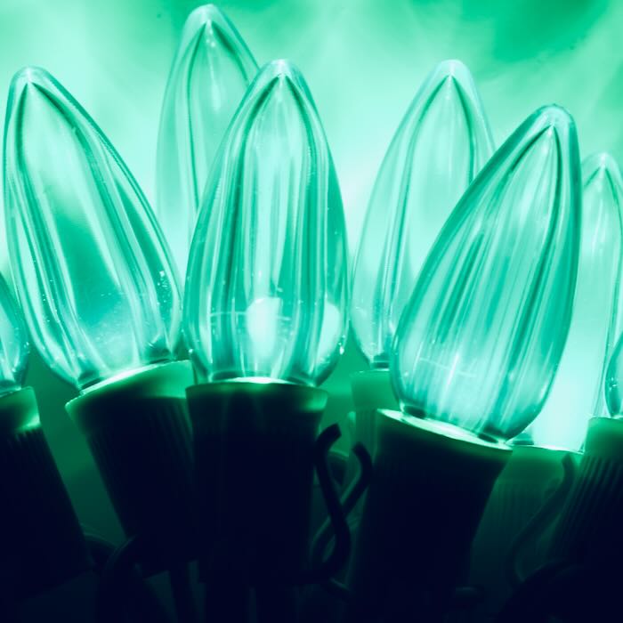 Illuminance™ C9 Green Smooth LED Bulbs E17 Bases (SMD) (25 Pack)