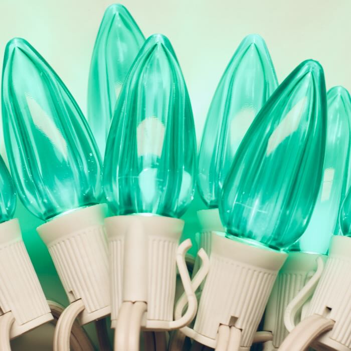 Illuminance™ C9 Green Smooth LED Bulbs E17 Bases (SMD) (25 Pack)