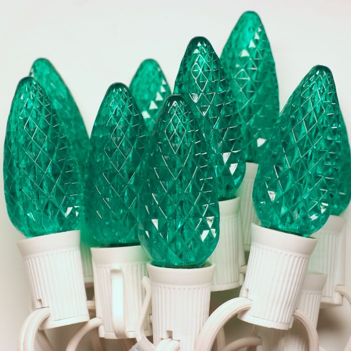 Illuminance™ C9 Green Twinkle LED Bulbs E17 Bases (SMD) (25 Pack)