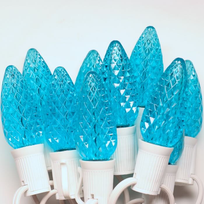 Illuminance™ C9 Teal Twinkle LED Bulbs E17 Bases (SMD) (25 Pack)
