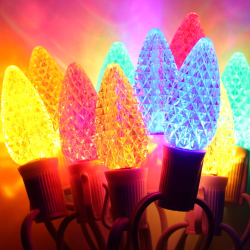 C9 Multicolor LED Bulbs E17 Bases (SMD) (25 Pack)