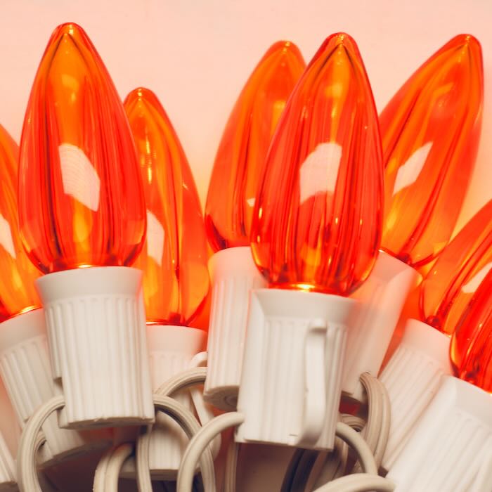 Illuminance™ C9 Orange Smooth LED Bulbs E17 Bases (SMD) (25 Pack)