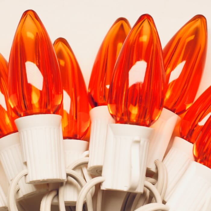 Illuminance™ C9 Orange Smooth LED Bulbs E17 Bases (SMD) (25 Pack)