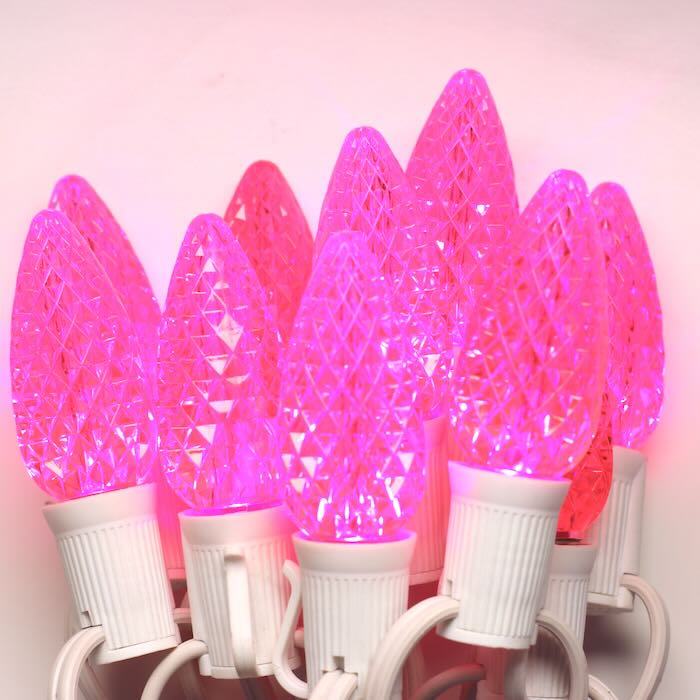 Illuminance™ C9 Pink Twinkle LED Bulbs E17 Bases (SMD) (25 Pack ...