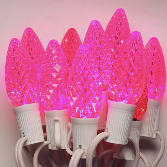 Illuminance™ C9 Pink Twinkle LED Bulbs E17 Bases (SMD) (25 Pack)