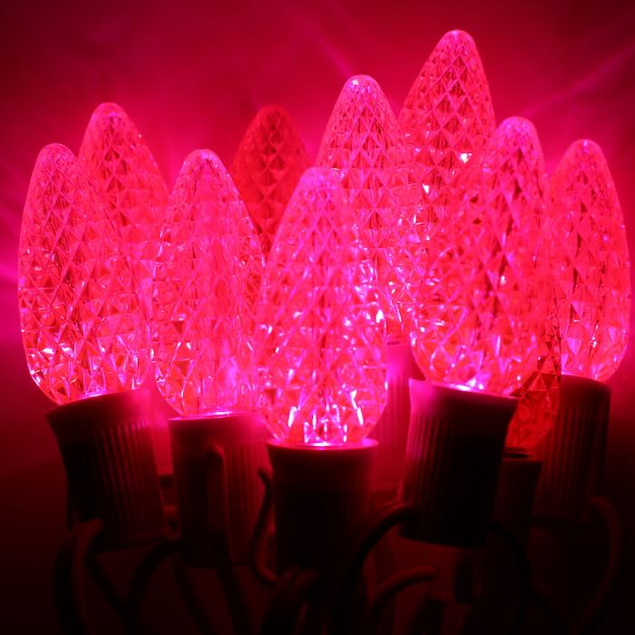 Illuminance™ C9 Pink Twinkle LED Bulbs E17 Bases (SMD) (25 Pack)